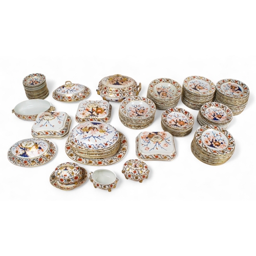 730 - A large collection of c. 1820 Robert Bloor Royal Crown Derby Imari bone chinaTo include:[a] A very l... 