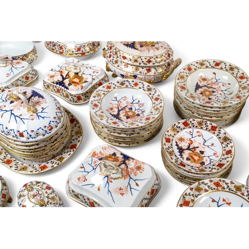 730 - A large collection of c. 1820 Robert Bloor Royal Crown Derby Imari bone chinaTo include:[a] A very l... 