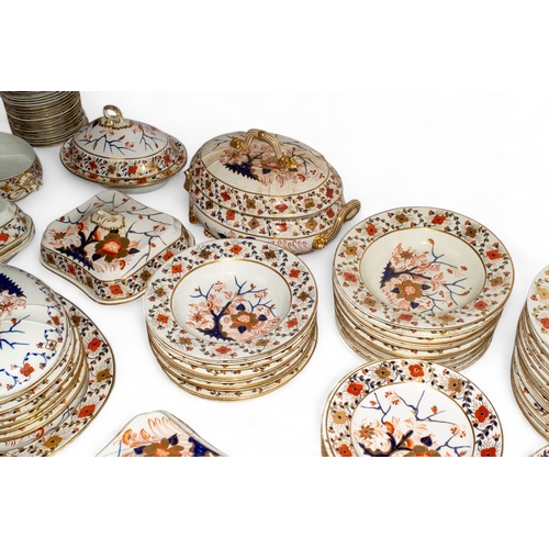 730 - A large collection of c. 1820 Robert Bloor Royal Crown Derby Imari bone chinaTo include:[a] A very l... 