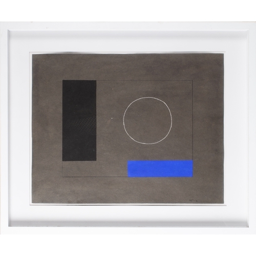 498 - Alastair Morton (Scottish, 1910-1963)Abstract composition with white circle on grey1938Pencil and go... 