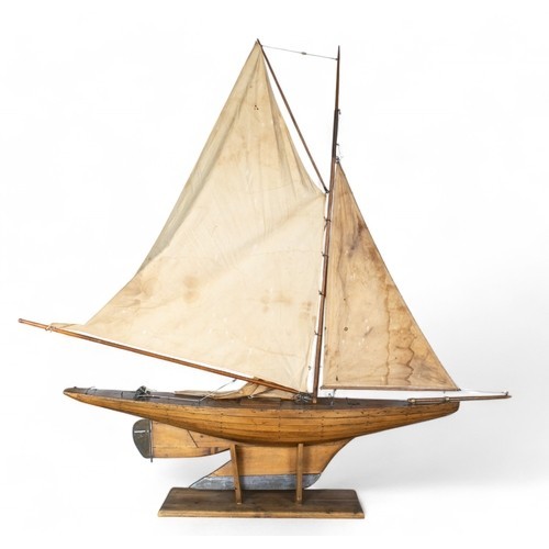 678A - A large model yacht of Scilla, partner to CharybdisPond yachts used to be raced with self-steering m... 