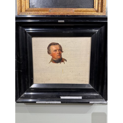 406 - German19th CenturyA study of Wagner (?)Oil on canvas, lined to boardSigned indistinctly lower rightW... 