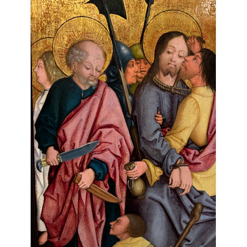 335 - Attributed to the Master of the Lyversberg PassionCologne School, circa 1470The Betrayal of Christ i... 