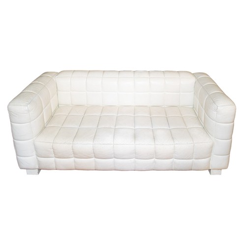 240 - Noé Duchaufour-Lawrance (French, b. 1975)White leather two-seater sofaDesigned for the galler... 