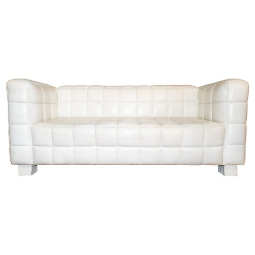 240 - Noé Duchaufour-Lawrance (French, b. 1975)White leather two-seater sofaDesigned for the galler... 