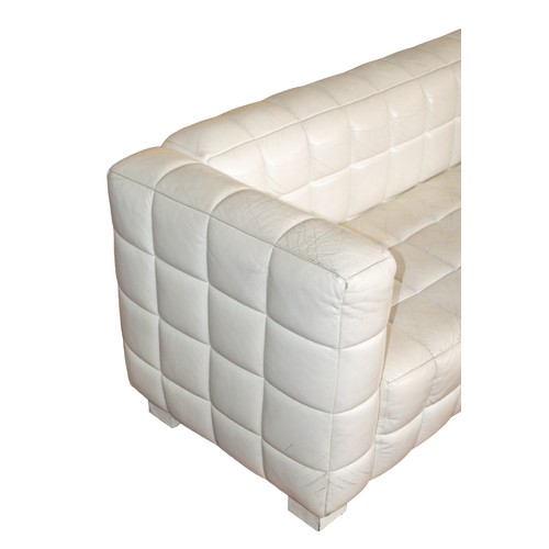 240 - Noé Duchaufour-Lawrance (French, b. 1975)White leather two-seater sofaDesigned for the galler... 