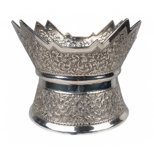 165 - Kutch, Late 19th/early 20th centuryA silver repoussé bowlProperty of a noblemanWeight:Ap... 