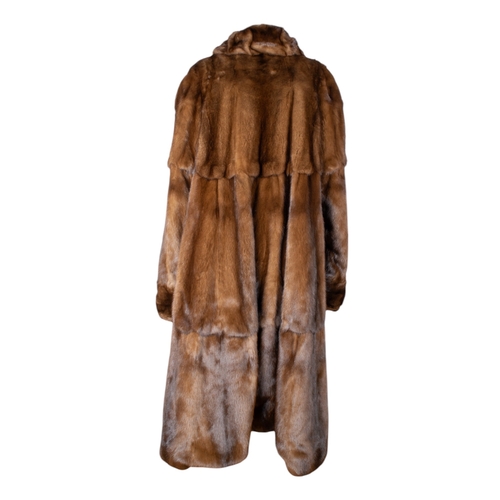 206 - SagafursA mink fur coat with silk lining, initialed 'MRF' to the inside, for Mandy Rice ForemanFrom ... 