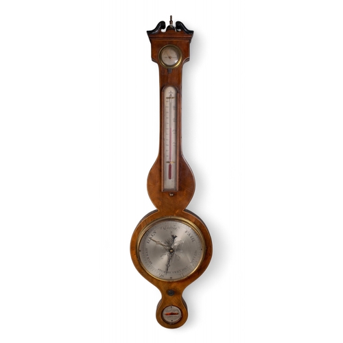 221 - ScottishC. 1820J. Comoli Nolli & Company, 82 St Marys Wynd, EdinburghA mahogany banjo barom... 