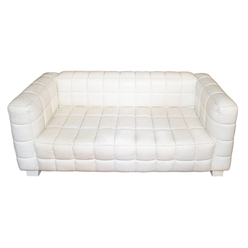 240 - Noé Duchaufour-Lawrance (French, b. 1975)White leather two-seater sofaDesigned for the galler... 