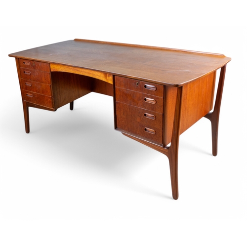 251 - Danish, Mid-CenturyA Svend Aage Madsen desk for H.P. HansenWith four drawers to each side and a lock... 