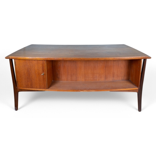 251 - Danish, Mid-CenturyA Svend Aage Madsen desk for H.P. HansenWith four drawers to each side and a lock... 