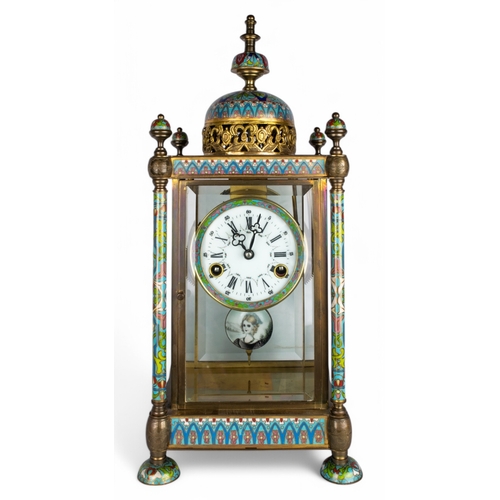 257 - Tiffany & CoClock with day date gilt metalWith Investcorp inscription to the topTogether with a&... 