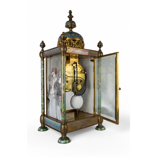 257 - Tiffany & CoClock with day date gilt metalWith Investcorp inscription to the topTogether with a&... 