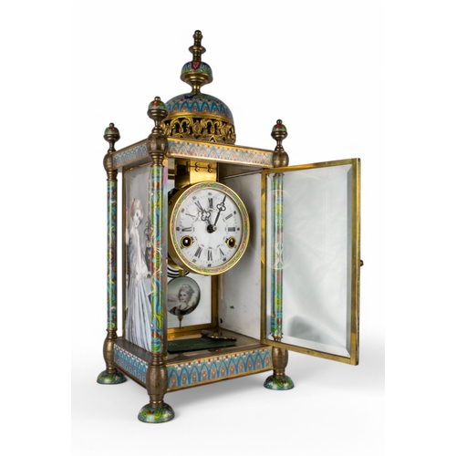 257 - Tiffany & CoClock with day date gilt metalWith Investcorp inscription to the topTogether with a&... 