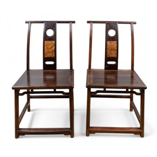 275 - Chinese, probably Republic PeriodA pair of hardwood chairsDimensions:41 in. (H) x 21 in. (W) x 17 in... 