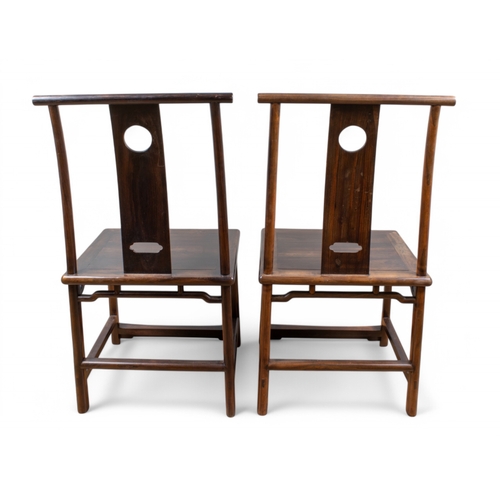 275 - Chinese, probably Republic PeriodA pair of hardwood chairsDimensions:41 in. (H) x 21 in. (W) x 17 in... 