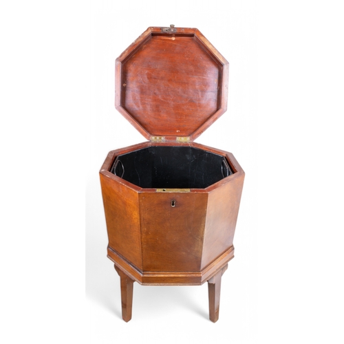 280 - An antique mahogany octagonal cellaretteDimensions:25 in. (H) x 18 in. (W)... 