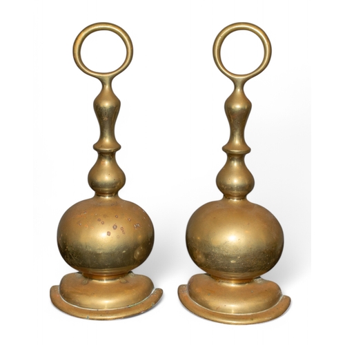 281 - 20th centuryA pair of brass door stops.To be sold without reserveDimensions:[b] 14 in. (H) x 6 in. (... 