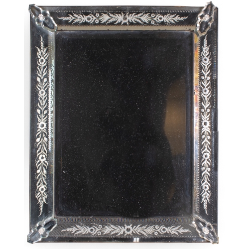 301 - AntiqueA rectangular shaped cut glass mirrorFrom the Fane CollectionTo be sold without reserve Dimen... 