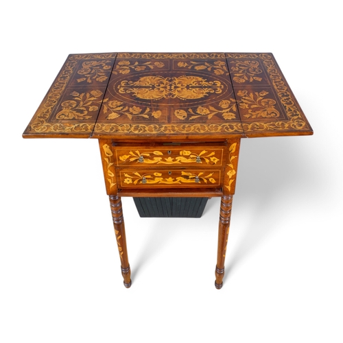 323 - Regency (?)DutchA marquetry side tableWith sewing table compartmentFrom the Fane CollectionDimension... 