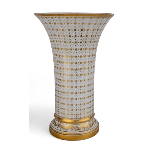 348 - MeissenA small floral vase with gilded borders and polka dotsFrom the Fane CollectionDimensions: 7 i... 