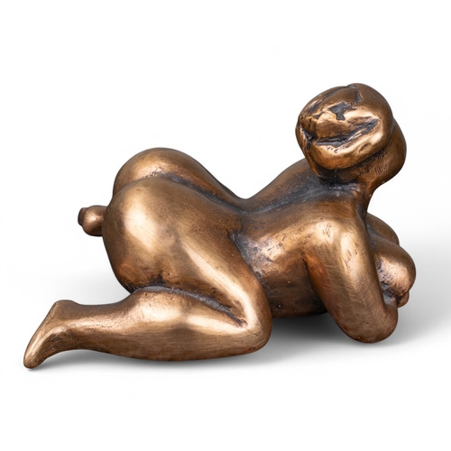 607 - Rasim Konyar (Turkish, b. 1951)Female nude lying downBronzeSigned and stampedEd. '68/100'Property of... 