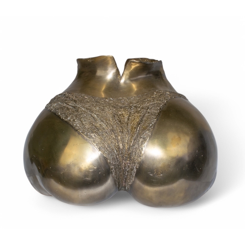 628 - Christian Maas (Belgian, b. 1951)Vase-fesseBronze and poligold Edition number 2/49 Signed with found... 