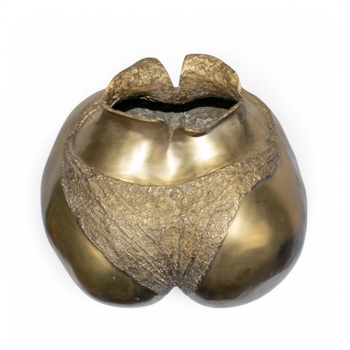 628 - Christian Maas (Belgian, b. 1951)Vase-fesseBronze and poligold Edition number 2/49 Signed with found... 