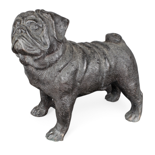 642 - 20th century, Possibly first half 20th centuryA life-sized bronze pugDimensions:12 in. (H) x 13 in. ... 