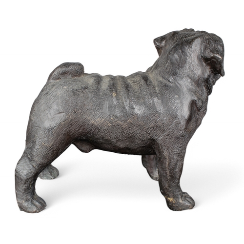 642 - 20th century, Possibly first half 20th centuryA life-sized bronze pugDimensions:12 in. (H) x 13 in. ... 