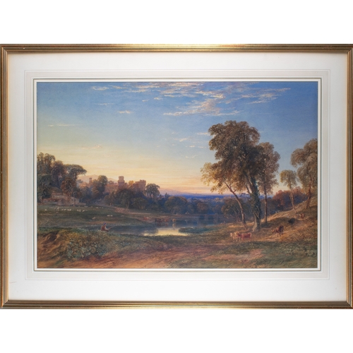 444 - Copley Fielding (British, 1787-1855)A river landscapeWatercolour on paper Provenance:The Fine A... 