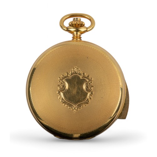 122 - Swiss, Berney A repetition gold-plated pocket watch With erotic autometer Property of a noblemanTo b... 