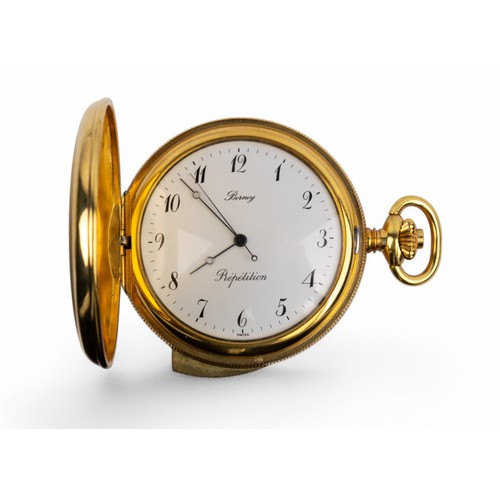 122 - Swiss, Berney A repetition gold-plated pocket watch With erotic autometer Property of a noblemanTo b... 