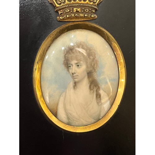 354 - Charles Robertson (Irish, 1760-1821)A miniature portrait of Sarah Anne, Countess of WestmorlandWeari... 