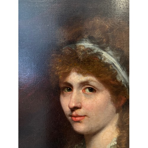 376 - William Beechey (1753 - 1839)Portrait of a lady, traditionally identified as Lady Emma Hamilton ... 