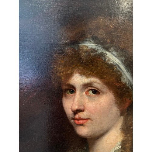 376 - William Beechey (1753 - 1839)Portrait of a lady, traditionally identified as Lady Emma Hamilton ... 