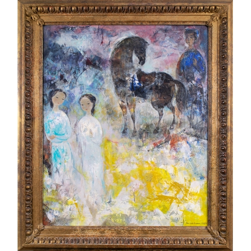 458 - Vu Cao Dam (Vietnamese, 1908-2000)Composition1960Oil on canvasSigned and dated lower right, 'Vu Cao ...