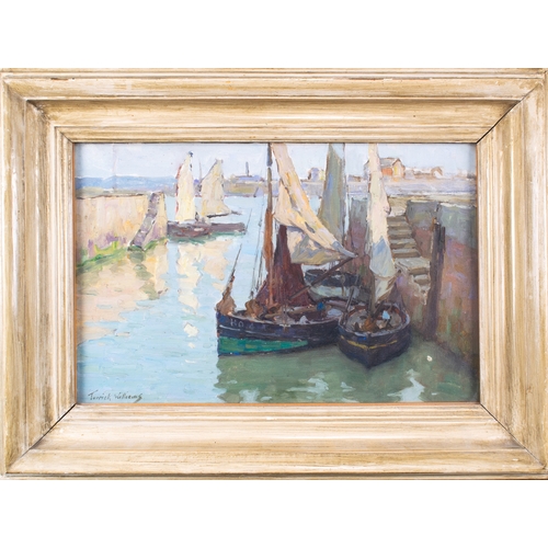 460 - Terrick Williams (English, 1860-1936)Boats at harbourOil on canvasSigned 'Terrick Williams' lower le... 