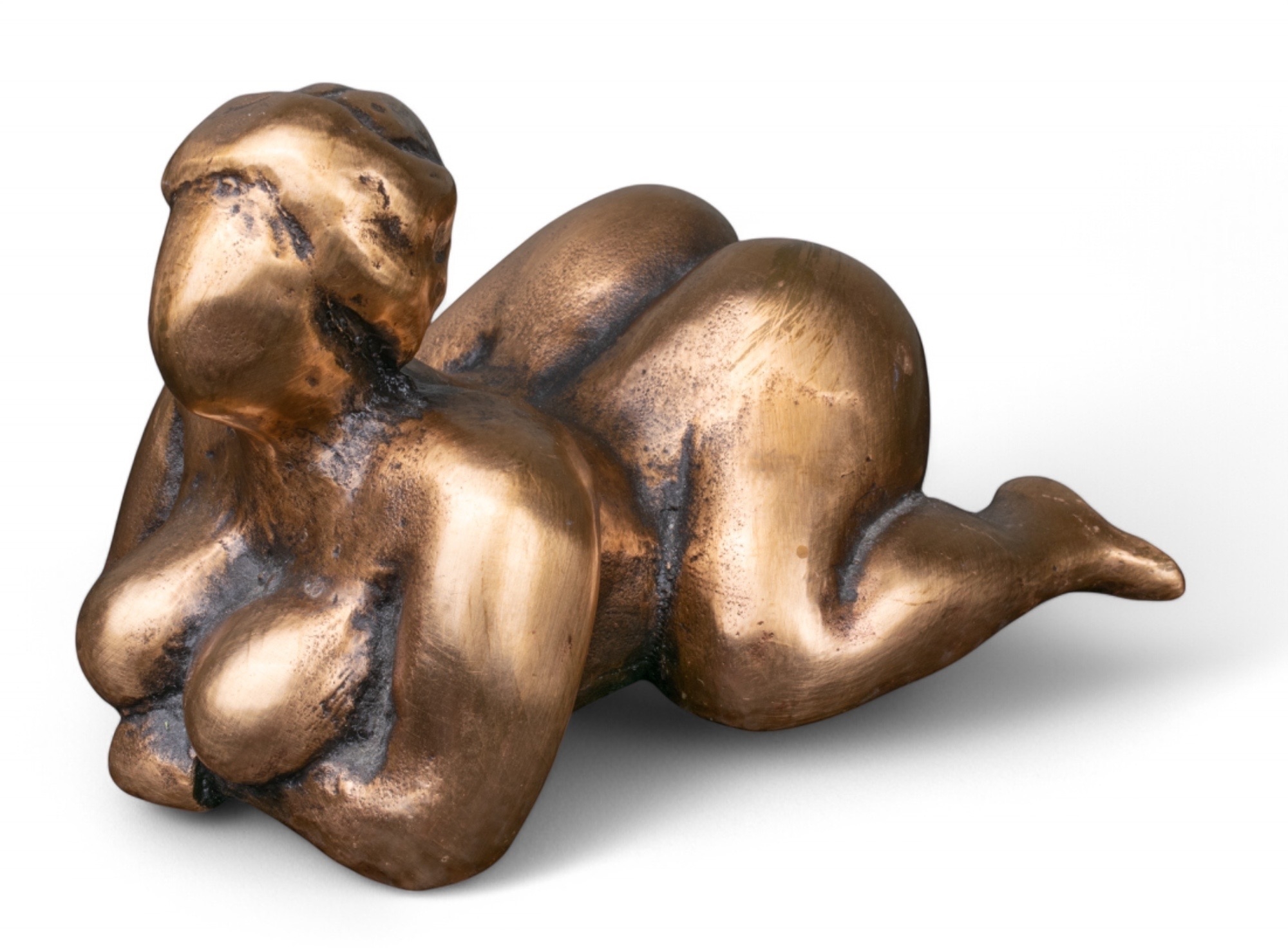 Rasim Konyar — 'Female Nude Lying Down', Bronze, 68/100