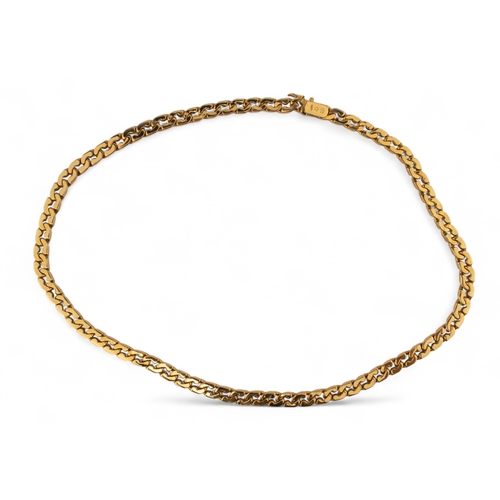 94 - Van Cleef and Arpels, Circa 1980A heavy 18ct yellow gold chain necklace, composed of stylised curb l... 