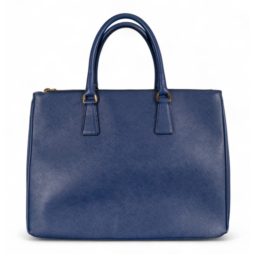 147 - PradaCirca 2009Galleria handbag in Bluette colour and Saffiano leatherWith gold coloured hardware an... 