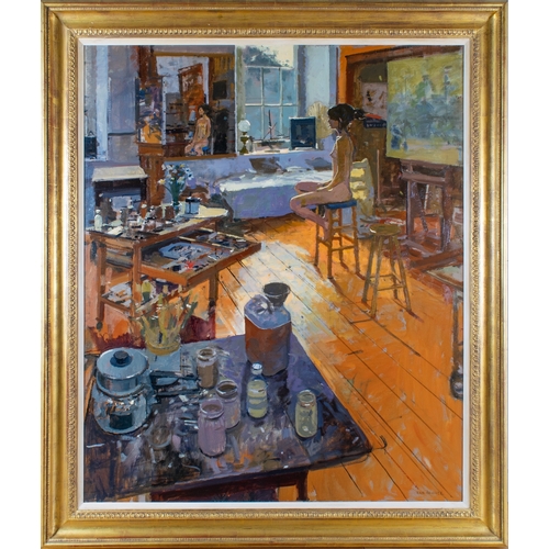 420 - Ken Howard (British, 1937-2022)Alicia Morning LightOil on canvas Signed lower right, 'Ken Howard'Pro... 