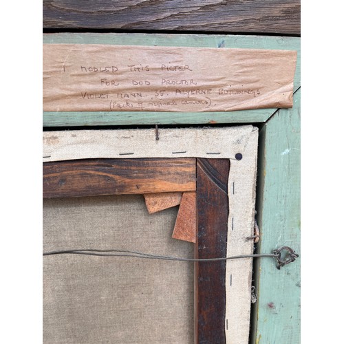 417 - Dod Procter (British, 1890-1972)Portrait of Violet Mann1923Oil on canvasLabel inscribed verso, 'Modl... 