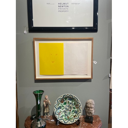 428 - David Hockney (British, b. 1937)Stanley Life Size by his Master1995Pencil and ink on paperSigned and... 