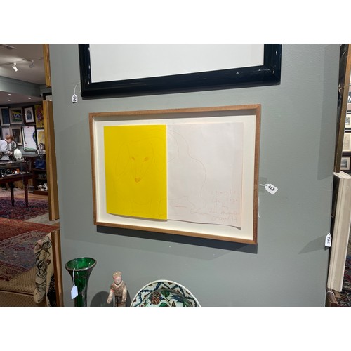 428 - David Hockney (British, b. 1937)Stanley Life Size by his Master1995Pencil and ink on paperSigned and... 