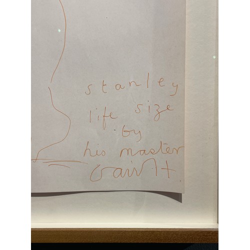 428 - David Hockney (British, b. 1937)Stanley Life Size by his Master1995Pencil and ink on paperSigned and... 