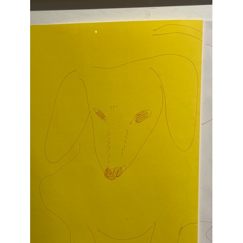 428 - David Hockney (British, b. 1937)Stanley Life Size by his Master1995Pencil and ink on paperSigned and... 