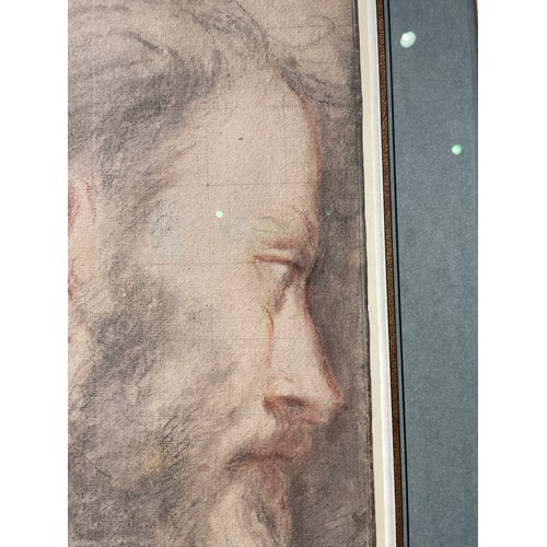 316 - Attributed to Federico Barocci (Italian, c. 1535-1612)Head study of ChristCharcoal and red chalk on ... 