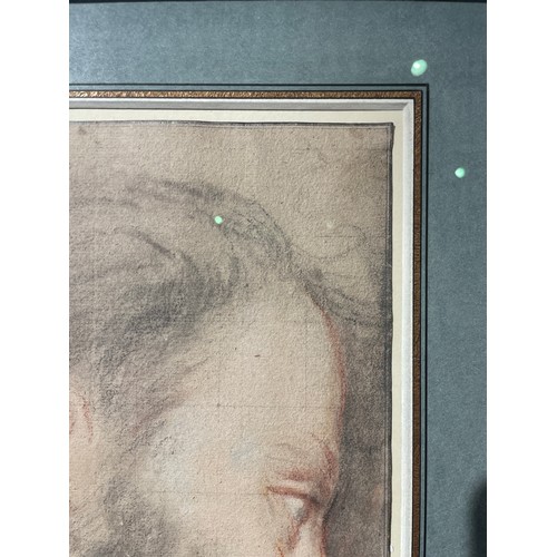 316 - Attributed to Federico Barocci (Italian, c. 1535-1612)Head study of ChristCharcoal and red chalk on ... 
